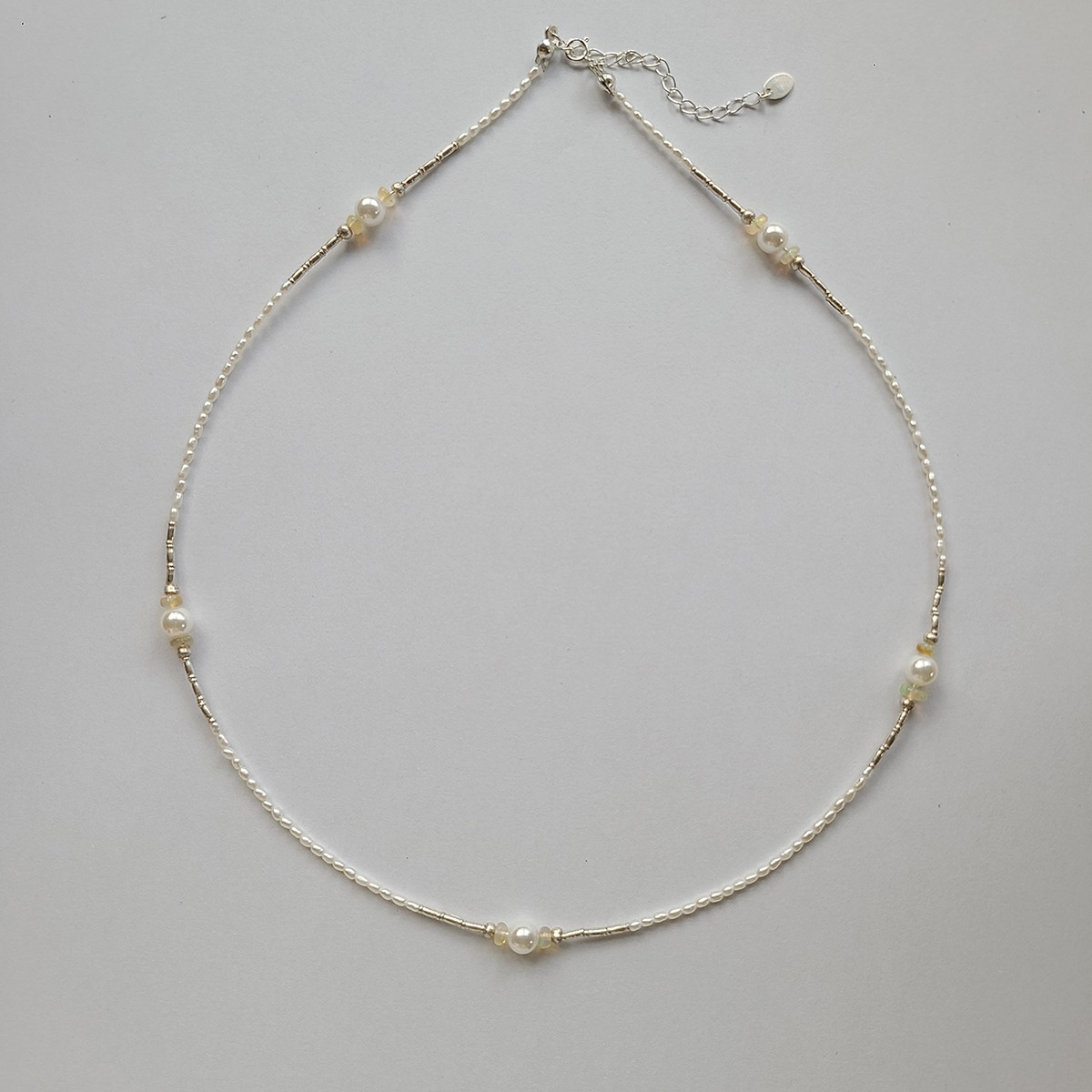 01. [pearl&amp;opal necklace]